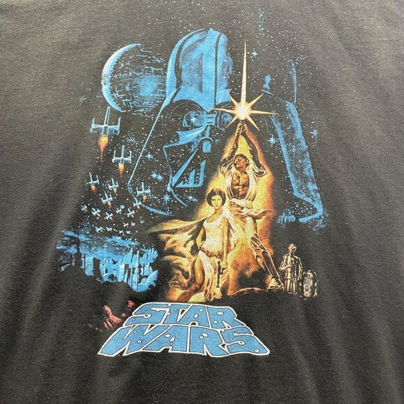 STAR WARS Y2K A NEW HOPE SHORT SLEEVE GRAPHIC TEE MEN'S SMALL T-SHIRT - Picture 3 of 6